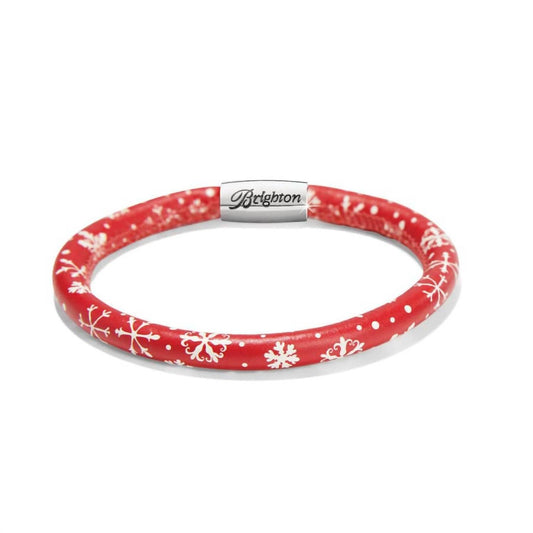 Brighton - Festive Snowflakes Woodstock Bracelet 8"