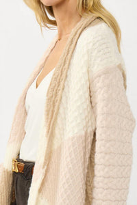 Lovestitch - Colorblock Cableknit Cardigan