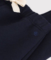 Petit Bateau Fleece Waistband Sweatpants in navy - kids' joggers - view 4