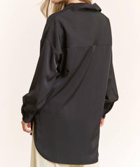 J.Nna - Stamped Star Button-Up Tunic Blouse