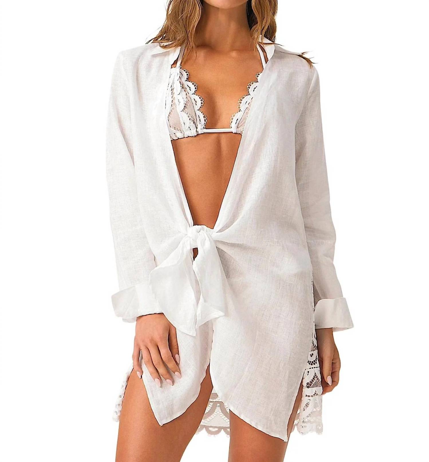 Pq Swim - Lace Millie Tie Cover‑up Tunic