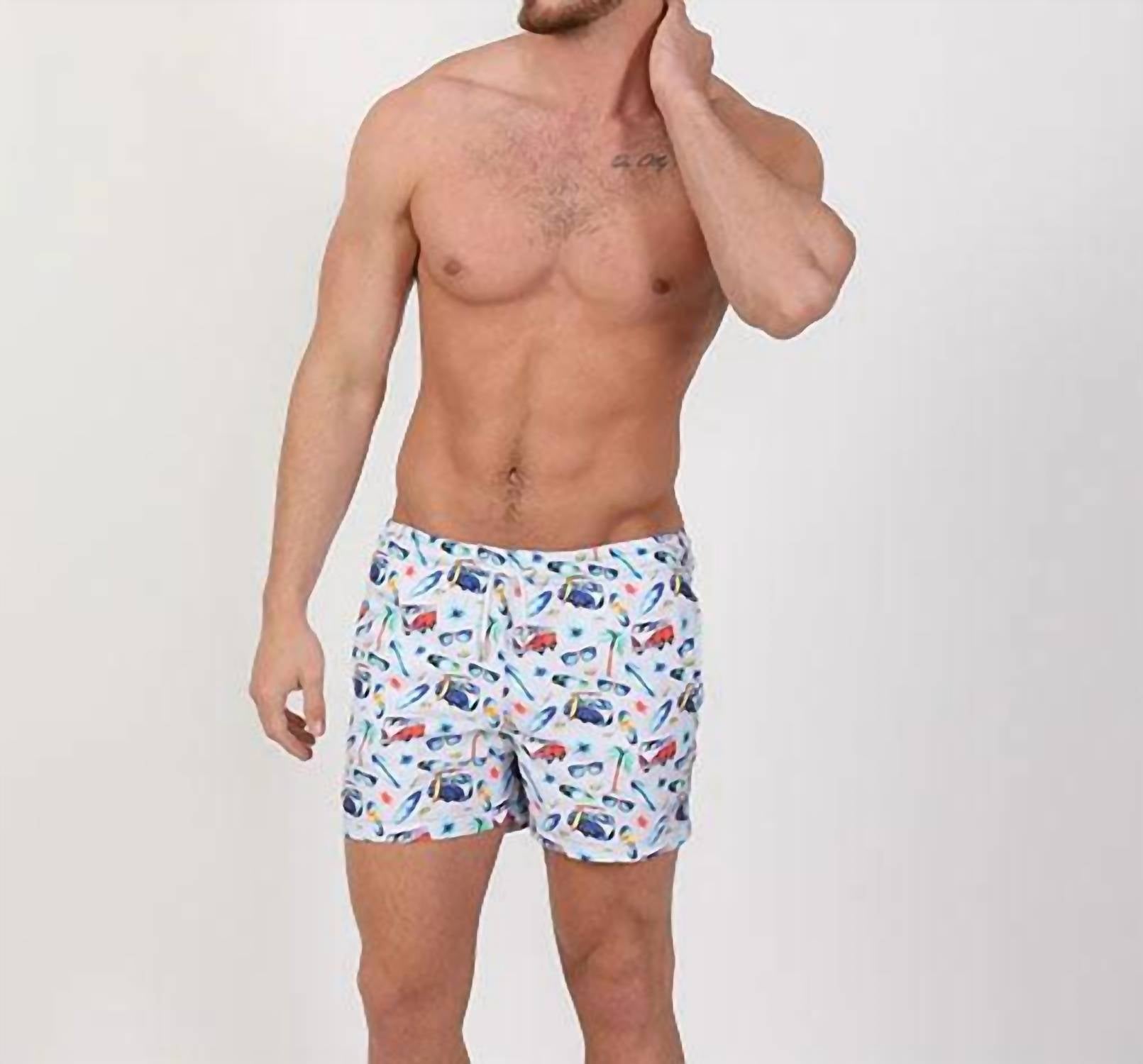 Eight X - Surf City Print Swim Trunks