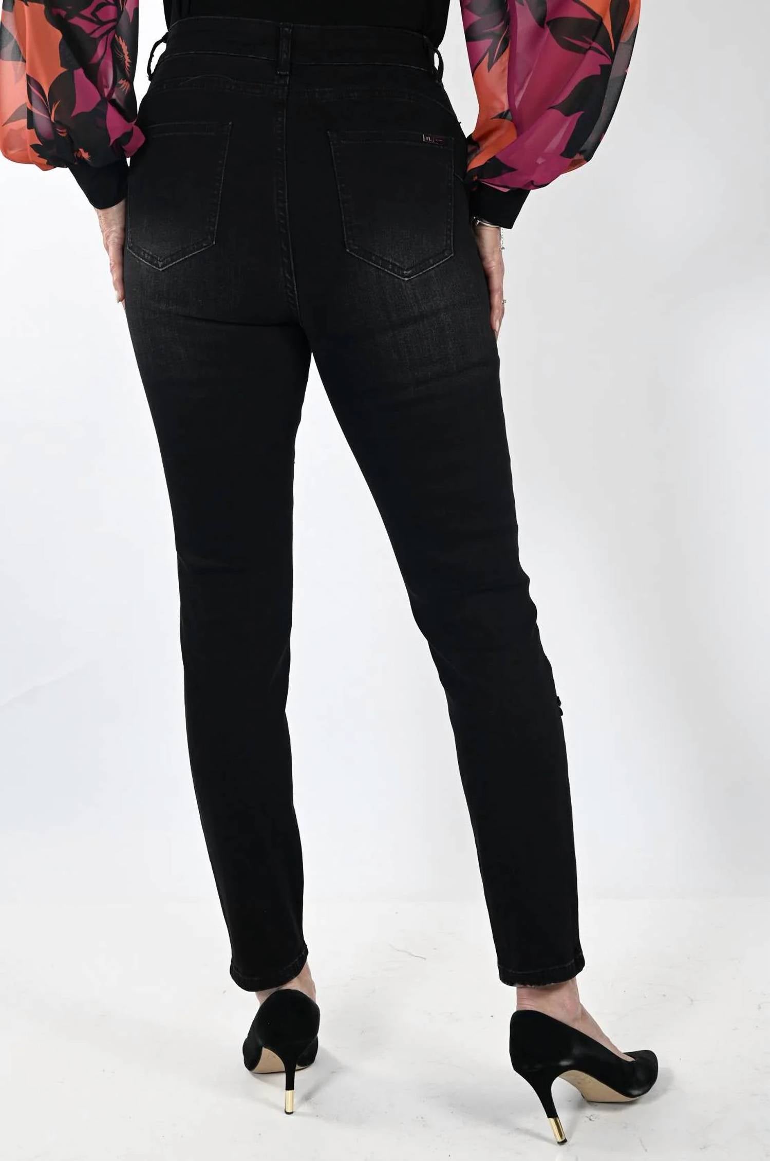 Frank Lyman - Bettany Painted Foral Denim Jeans