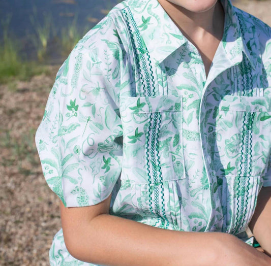 Blue Quail Clothing Co. - Boys Jade Jungle Short Sleeve Shirt