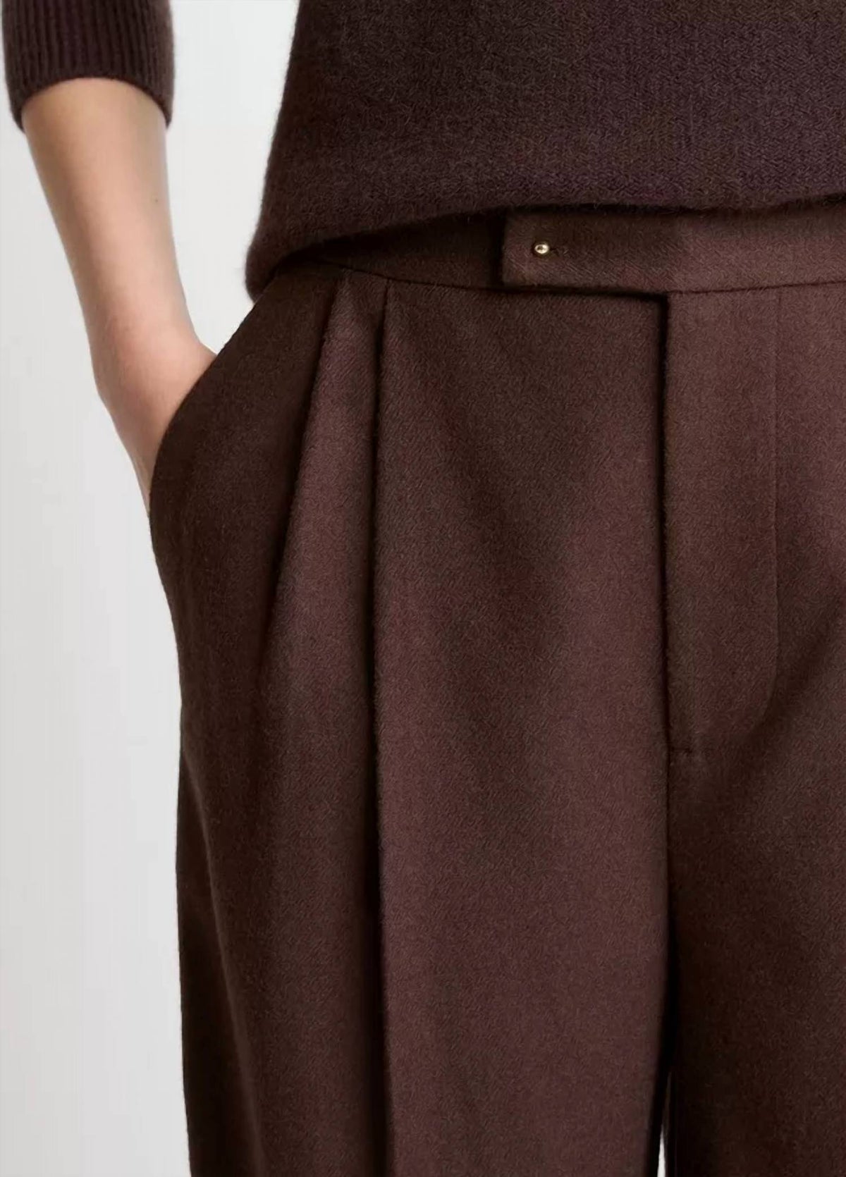 Vince - Italian Wool-blend Pleated Wide-leg Trousers
