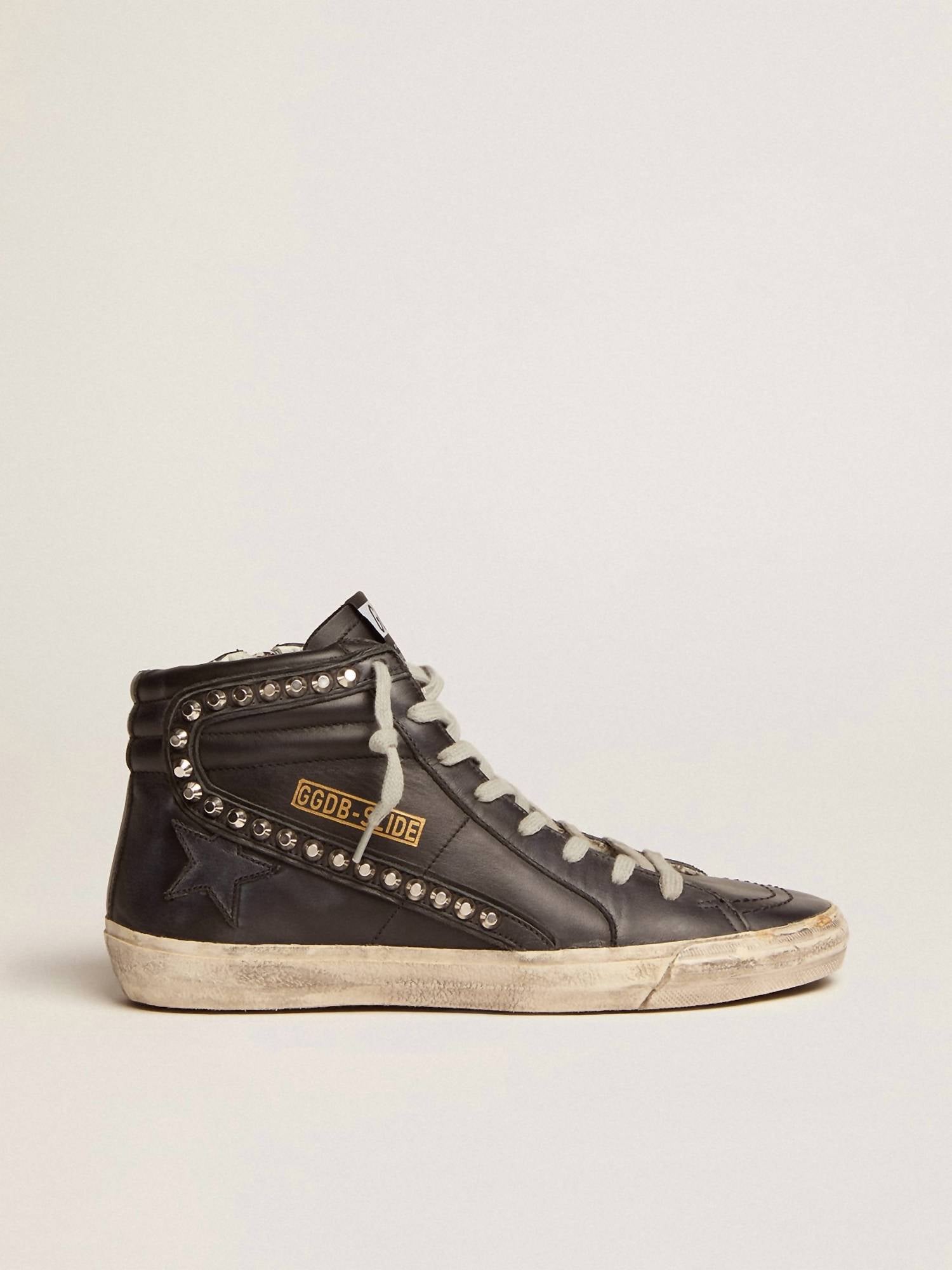 Golden Goose - Women's Slide Leather Sneaker With Studs
