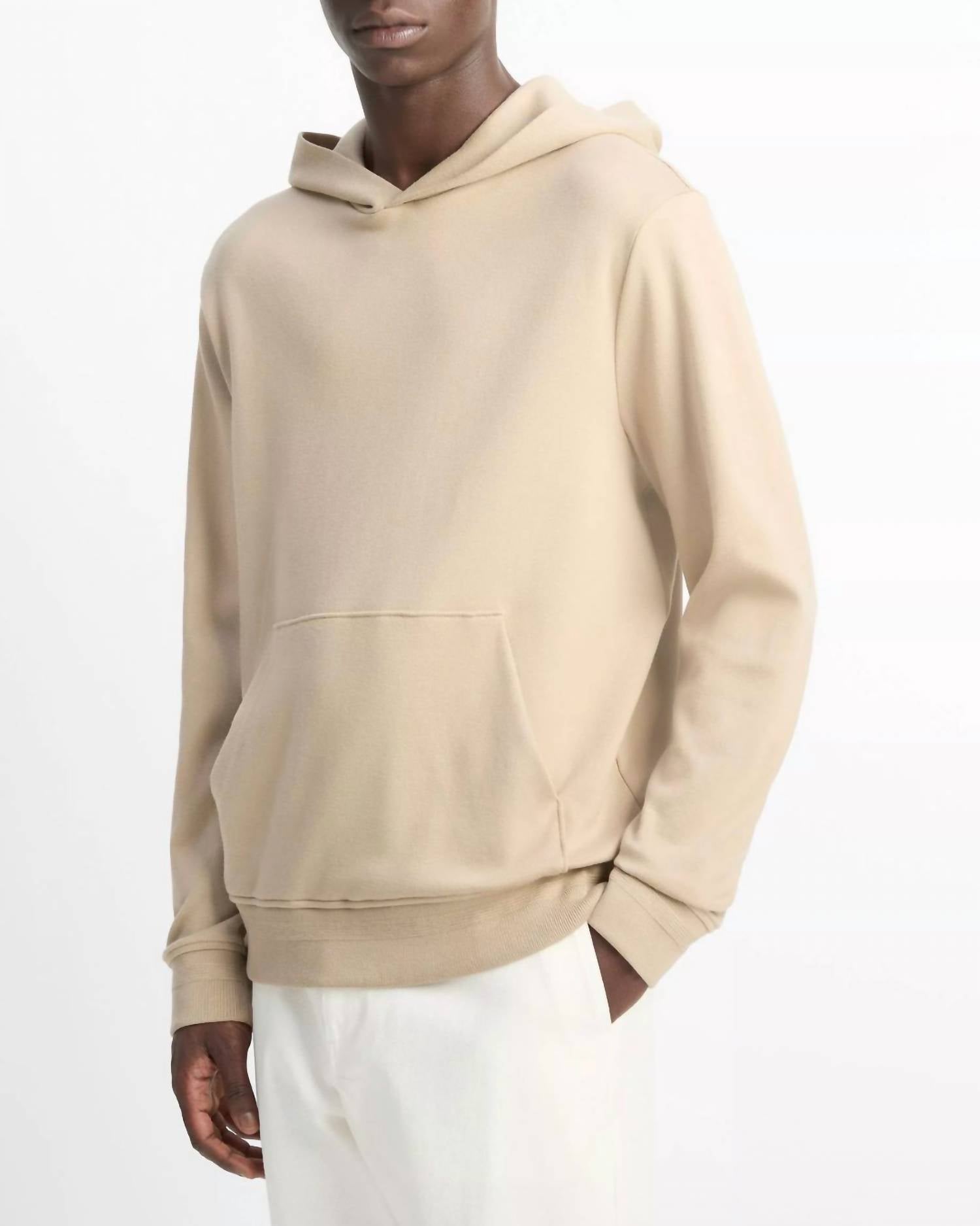 Vince - Brushed Interlock Long Sleeve Hooded Pullover