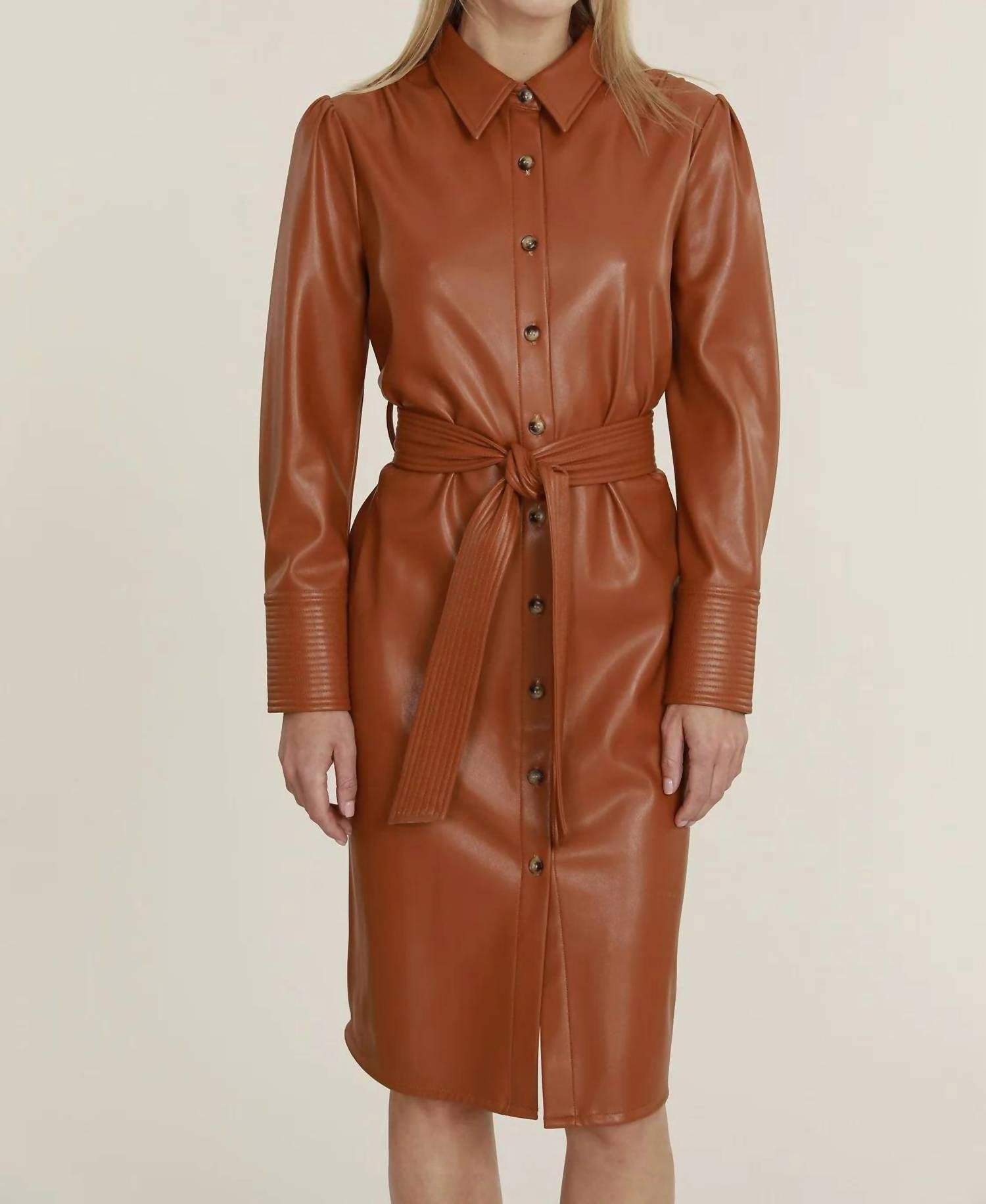 Dolce Cabo - Vegan Leather Mid Length Dress