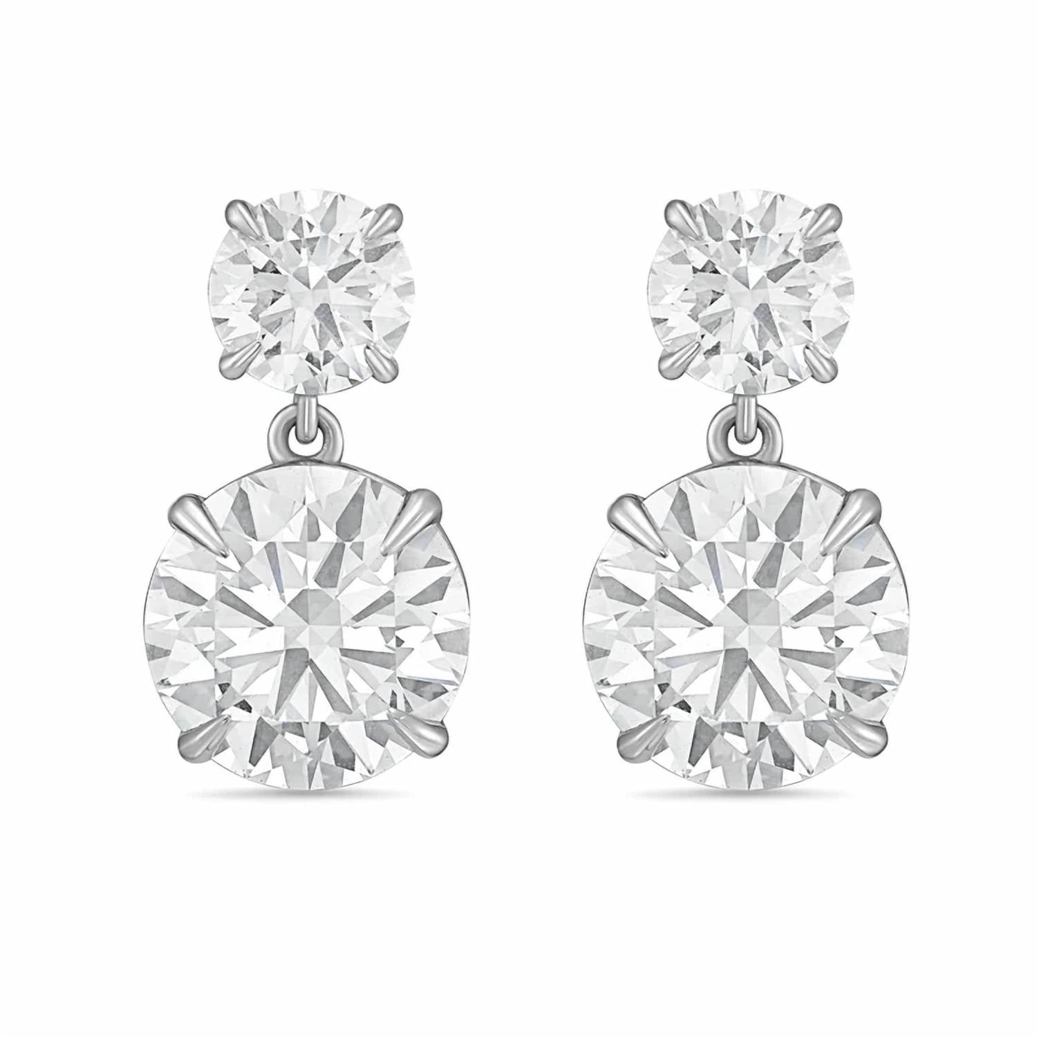 Diana M Jewels - Women's Round Lab-Grown Diamond Stud Earrings (10.00 Ct TCW) - Bold