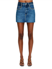 Pistola - Skye High Rise Denim Mini Skirt