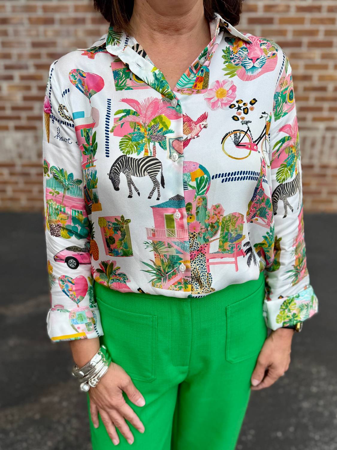 Vilagallo - California Tropical Print Shirt