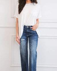 Zenana - Ellison Corded Rib Oversized Pocket Top