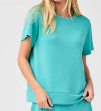 Mary Square Mckenzie Short Sleeve Top in ocean - women's t-shirt - view 6