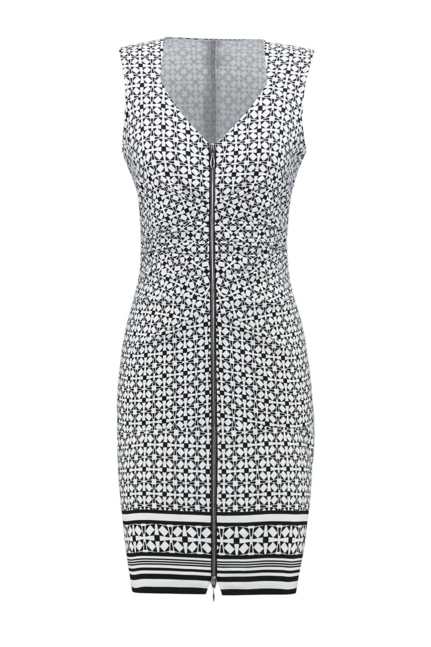 Joseph Ribkoff - Geo Print Zip Front Dress