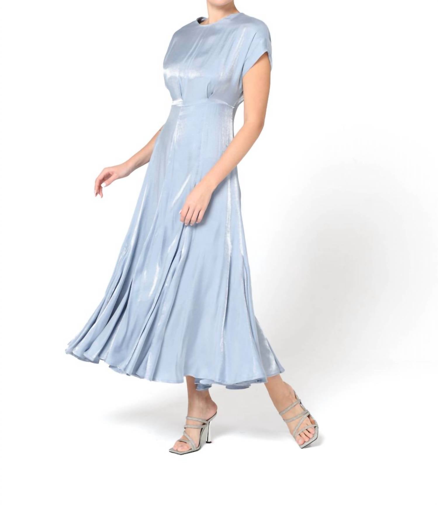 Baruni - Aimee Foiled-finish Midi Dress