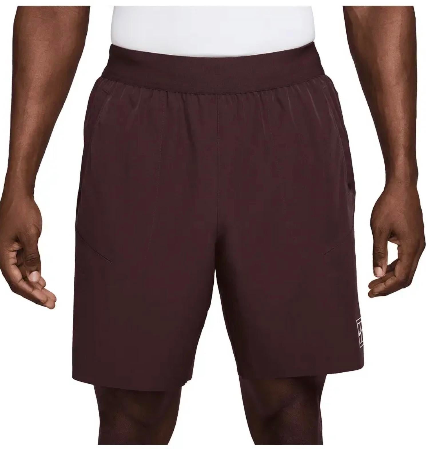 NIKE Dri Fit Court Short in maroon - men's shorts