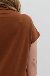 Entro - Tammy Knit Mock Neck Pullover Top - Plus