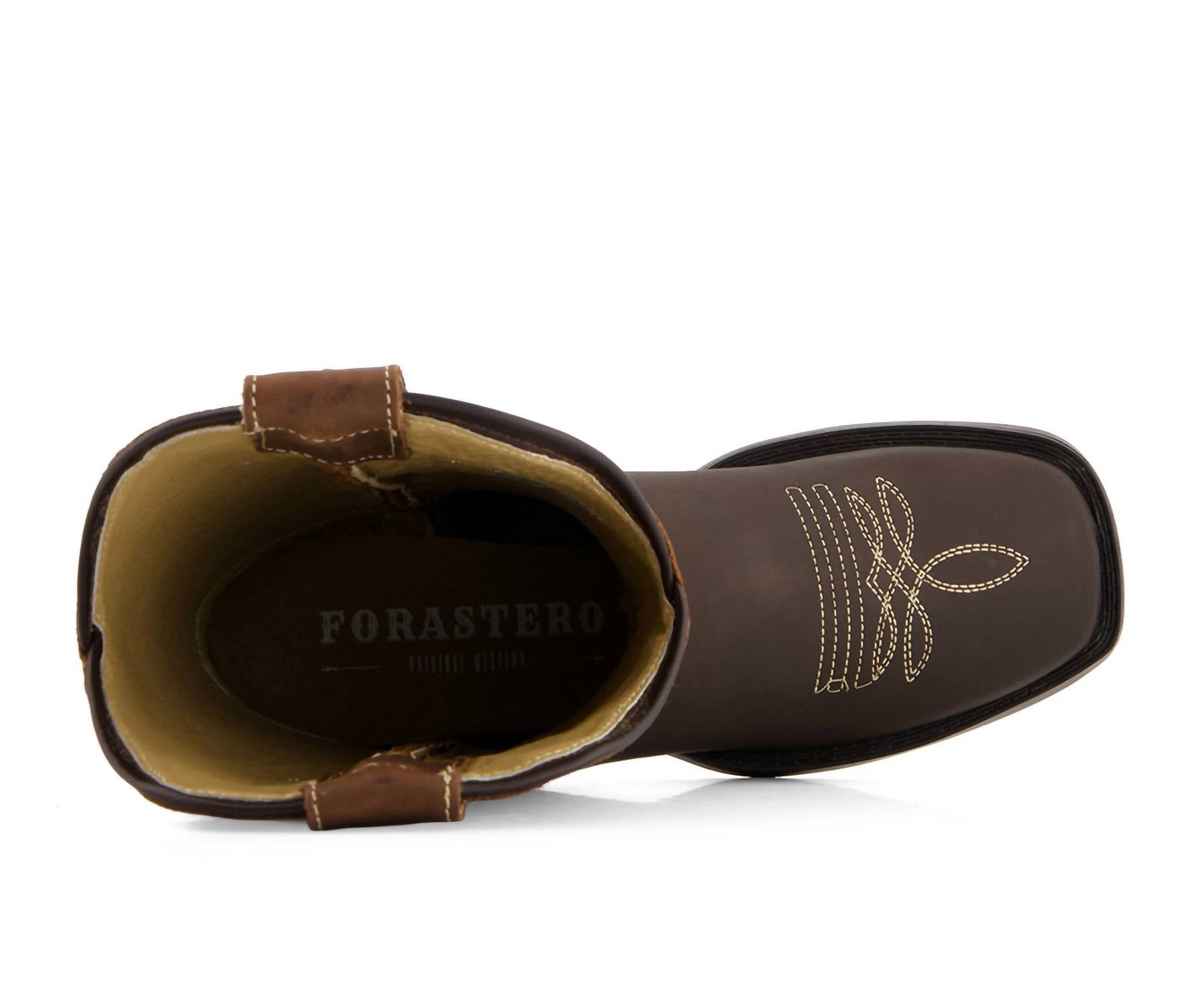 Forastero - Women's Authentic Leather Flowers Embroidery Western Boots