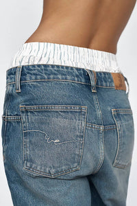 Free People - Deep Trance Dropped Boyfriend Jeans