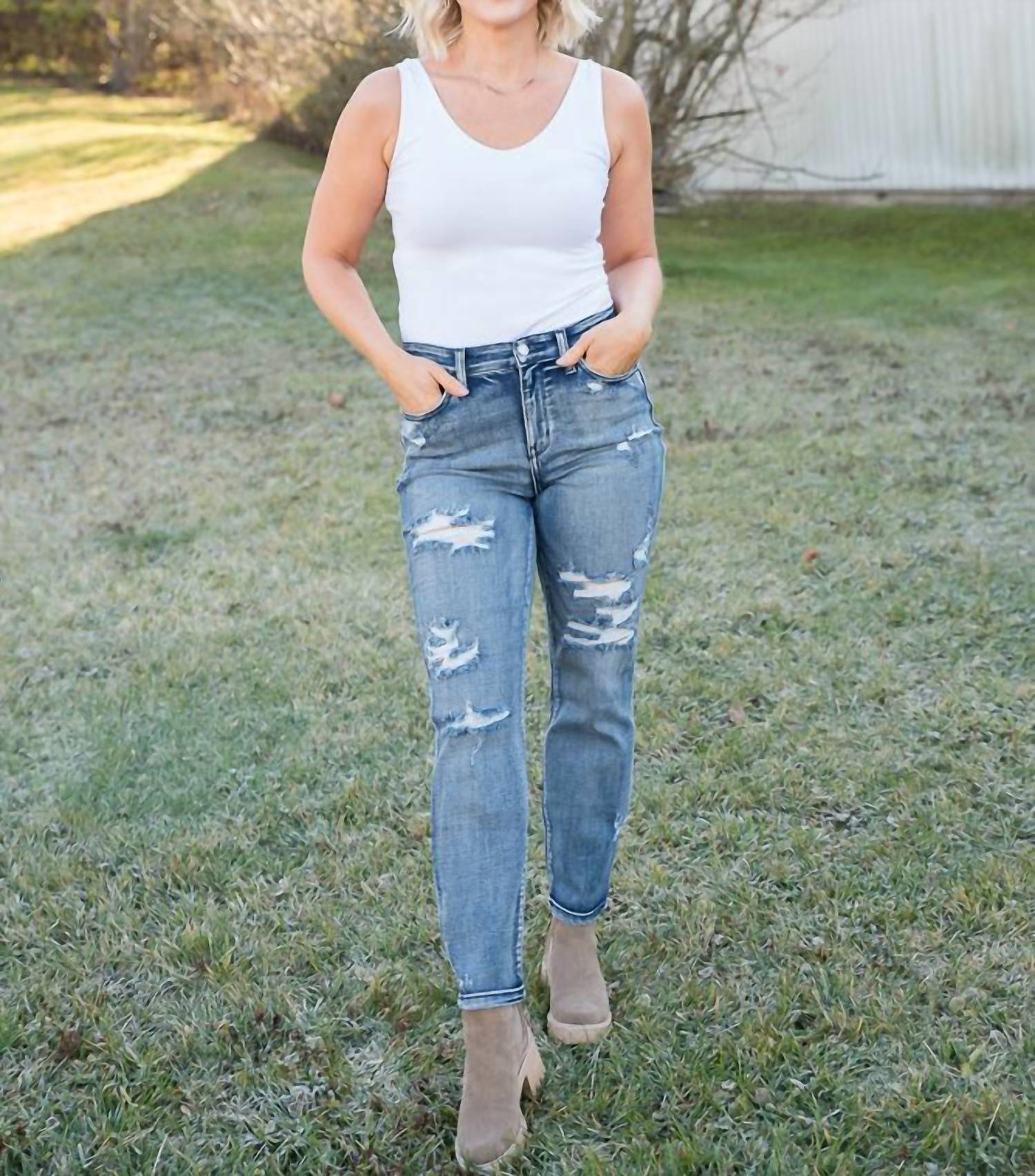 Judy Blue - Rise To The Challenge Boyfriend Jeans