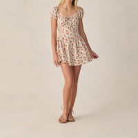 Rylee + Cru Teen Alex Dress in americana floral - kids' dress - detail view