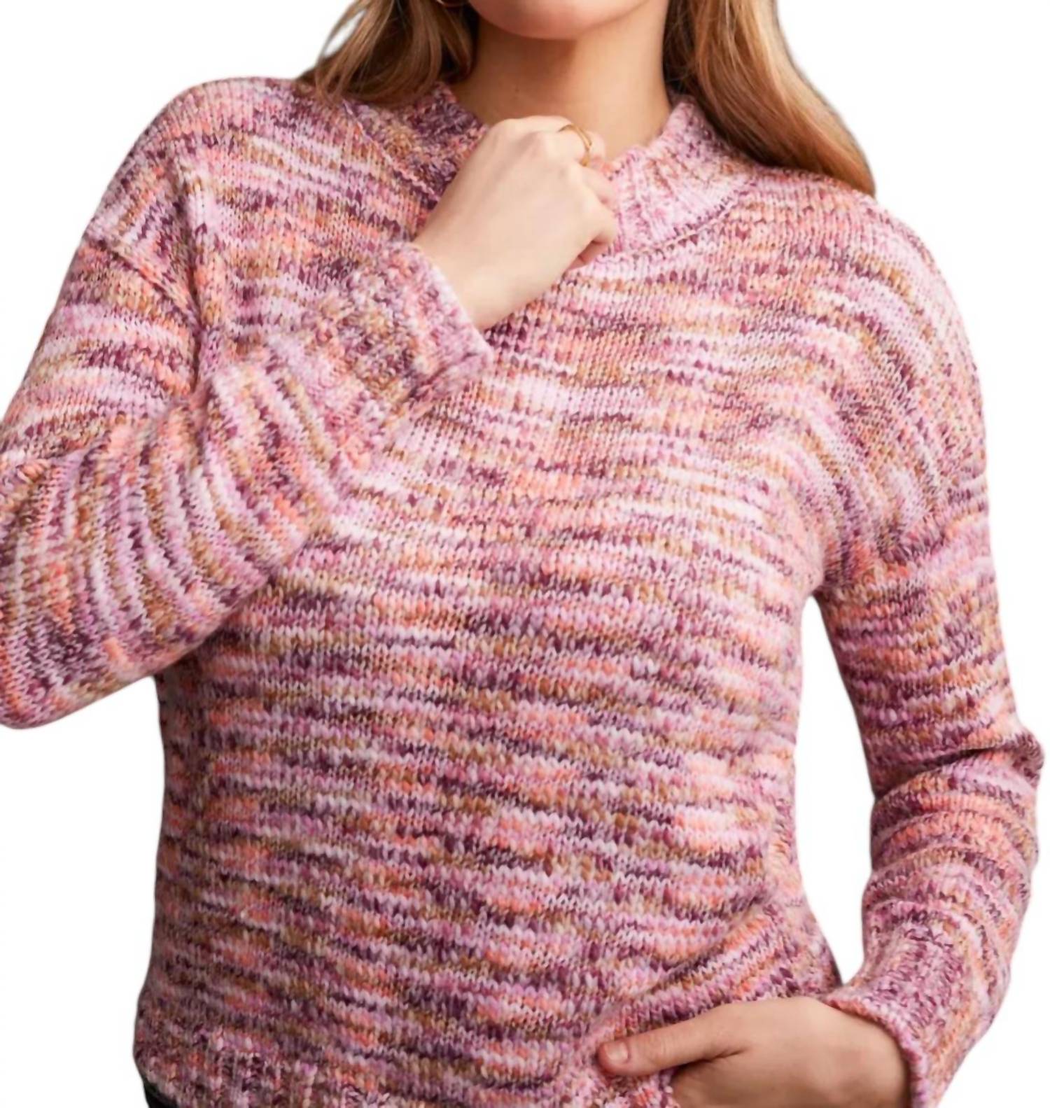 Tribal - Long Sleeve Mock Neck Sweater