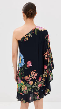 Borgo De Nor - Sheye Viscose Crepe Mini One Shoulder Printed Dress