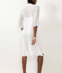 Barbara Bui - Plumetis Silk Short Sleeve Dress