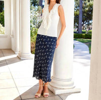 Karen Kane - Sleeveless Ruffle V-Neck Sweater