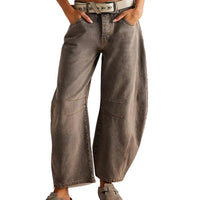 Free People - Women's We The Free Good Luck Mid Rise Barrel Jeans