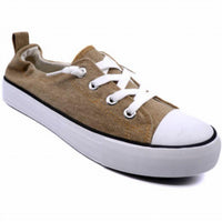 Miami Shoe Women's Linen Sneakers in taupe - women's sneaker