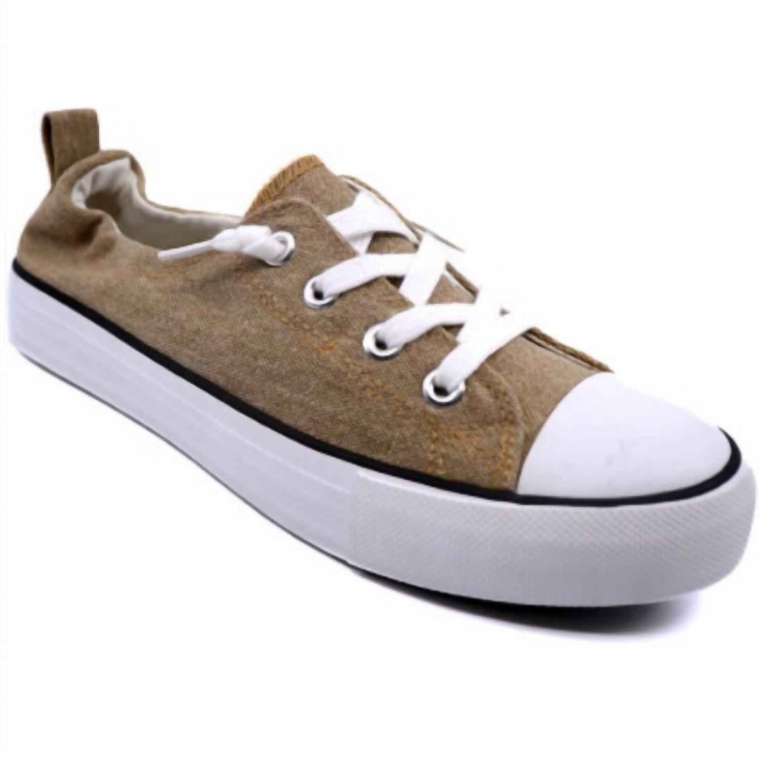 Miami Shoe Women's Linen Sneakers in taupe - women's sneaker
