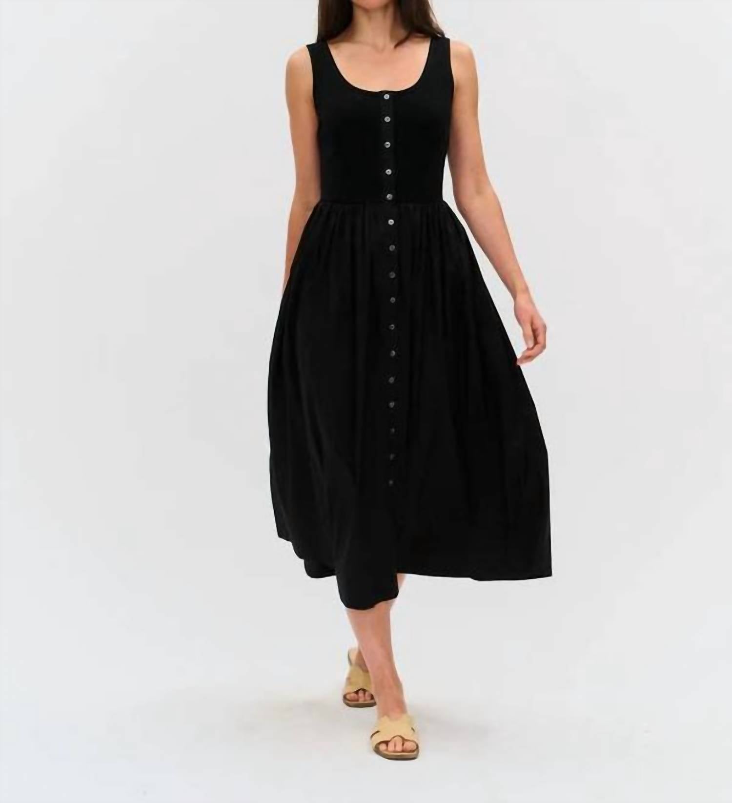 Six/Fifty - Alicia Mixed-media Rib Poplin Dress