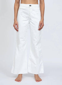 ASKK NY Cropped Brighton Ankle Pants in ivory - women's pants - view 4