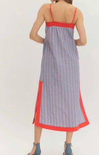 Entro - USA Pinstripe Maxi Dress