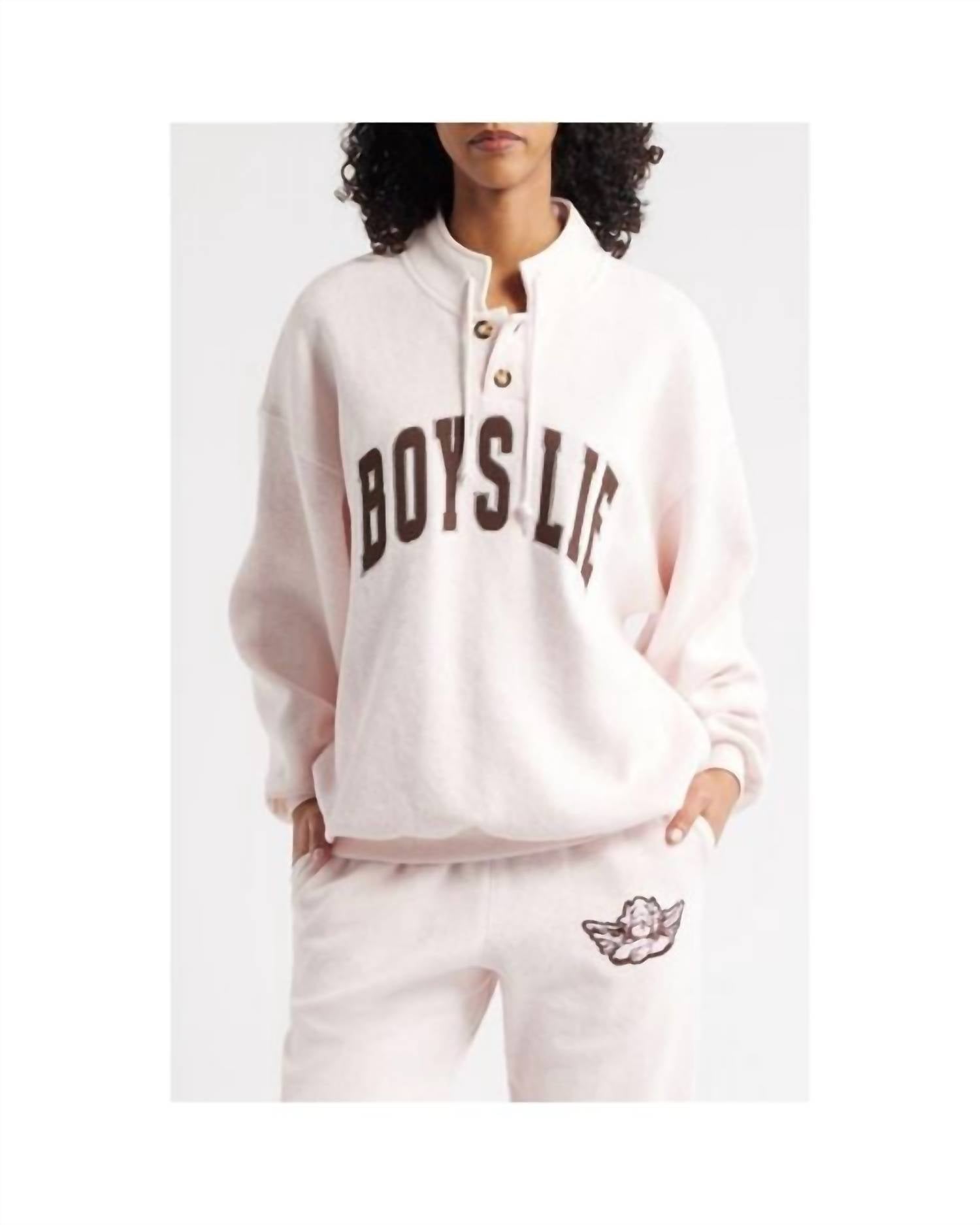 Boys Lie - Smoke And Mirrors Henley Crewneck Top