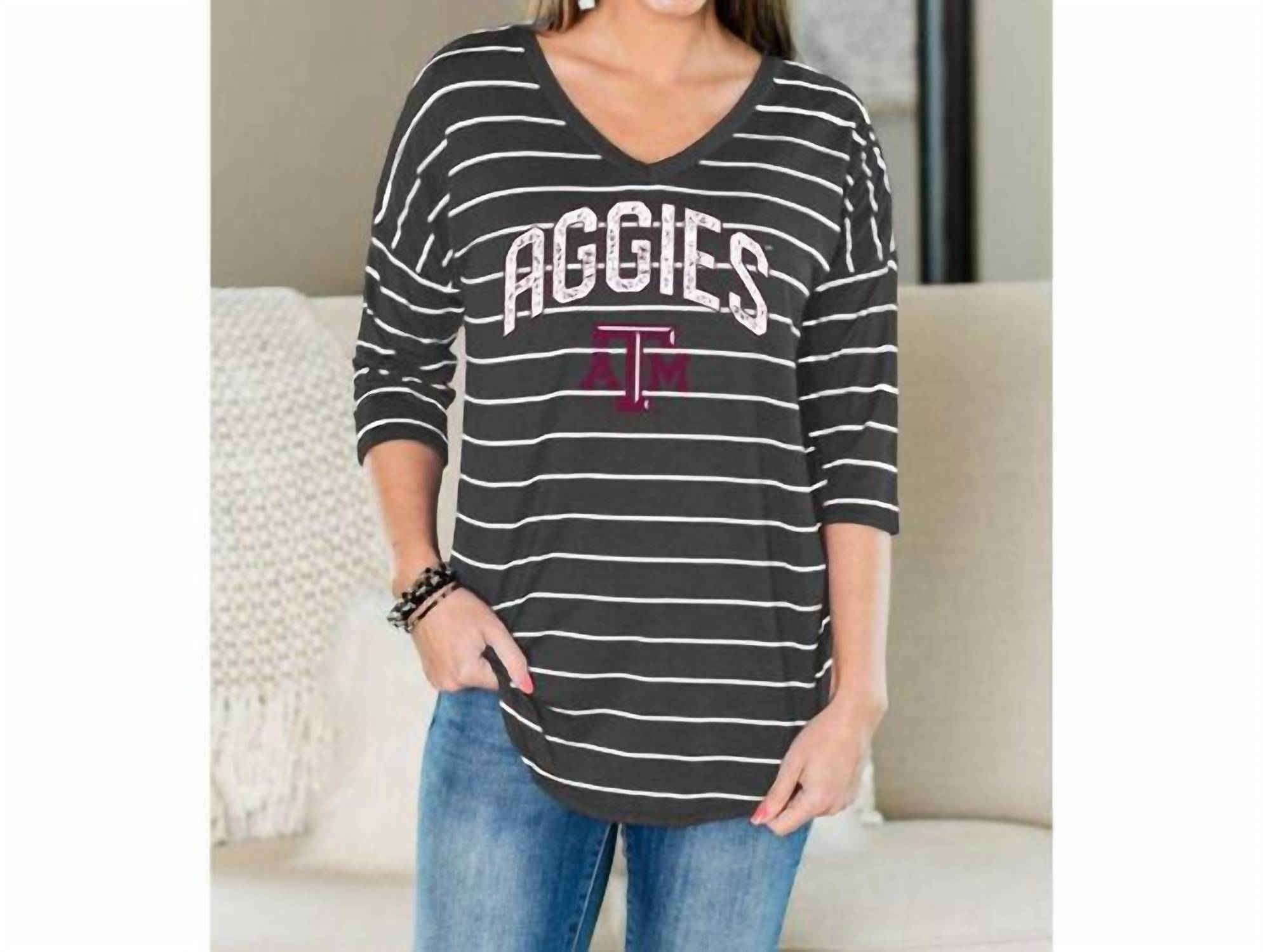 Gameday Couture - Texas A&M University Fall in Line Tunic