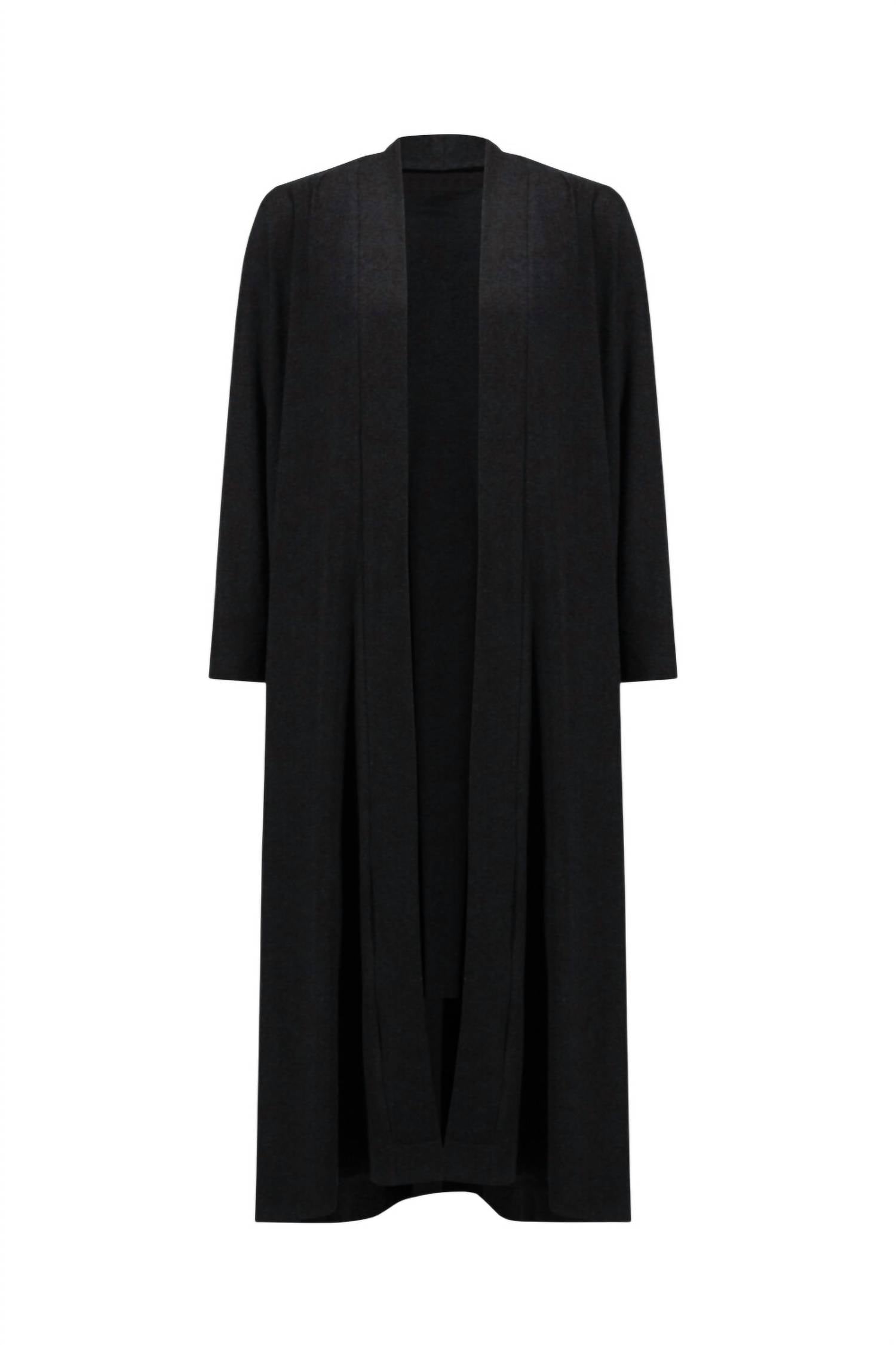 Joseph Ribkoff Relaxed Fit Open-front Cardigan in charcoal grey - women's cardigan - view 6