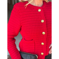 DEAR JOHN DENIM Cambria Novelty Cardigan Sweater in salsa - women's cardigan - view 4