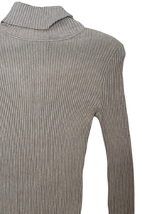 J. Society - Women's Striped Ribbed Turtleneck Top