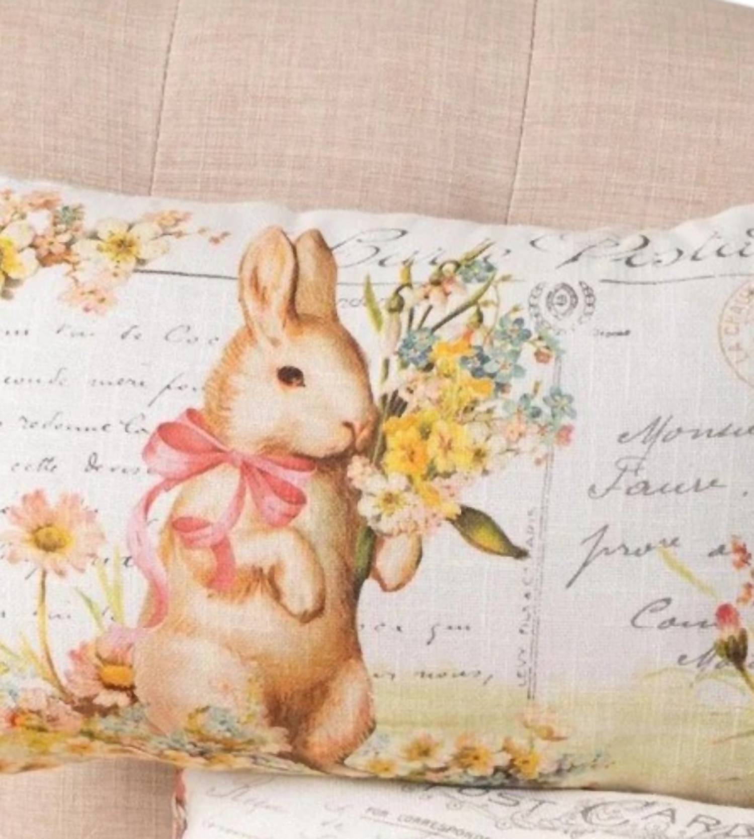 Audrey'S Home & Gift - Vintage Postcard Pillow