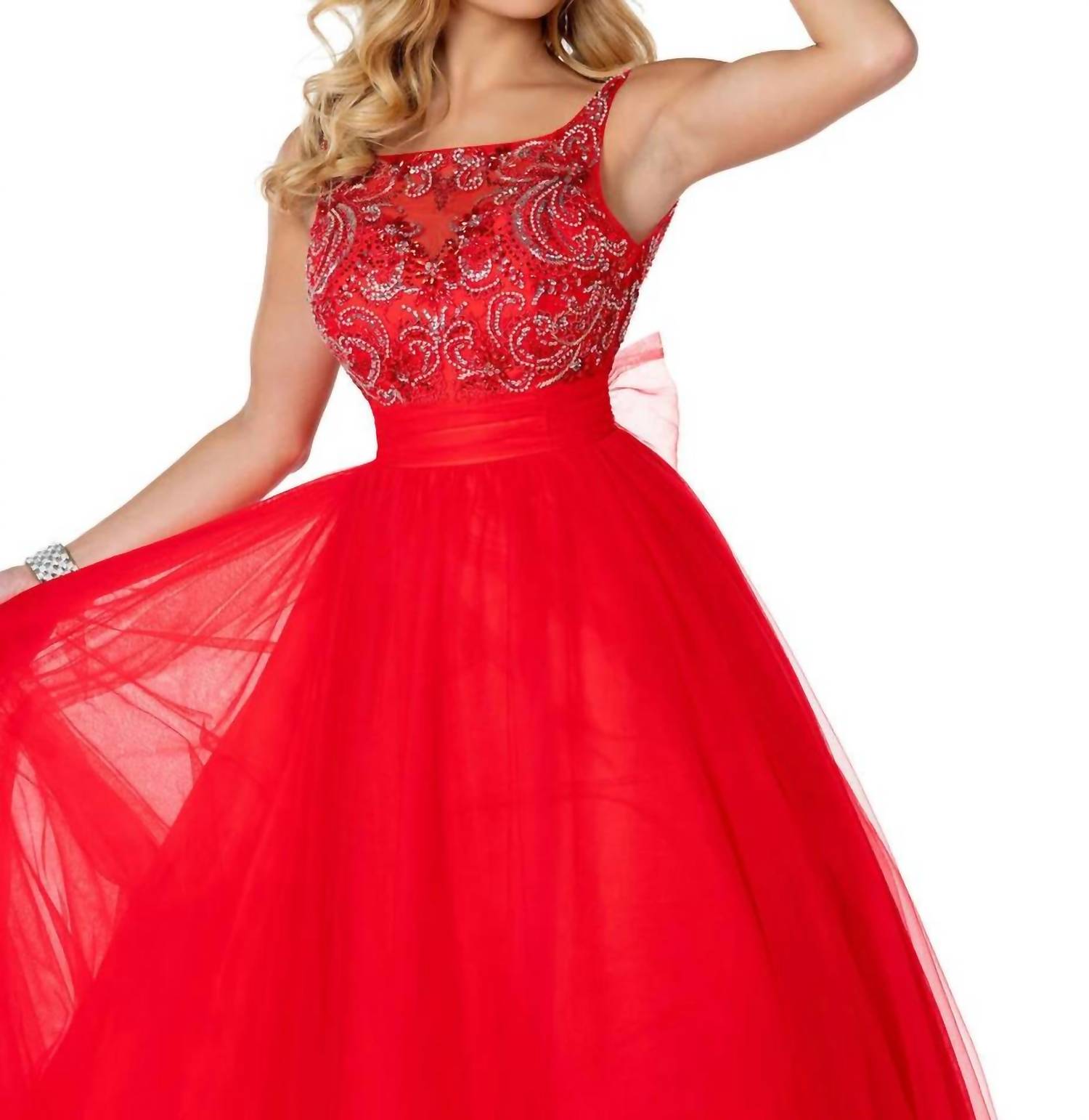 Karishma Creations Women's Prom Dress in red - women's dress