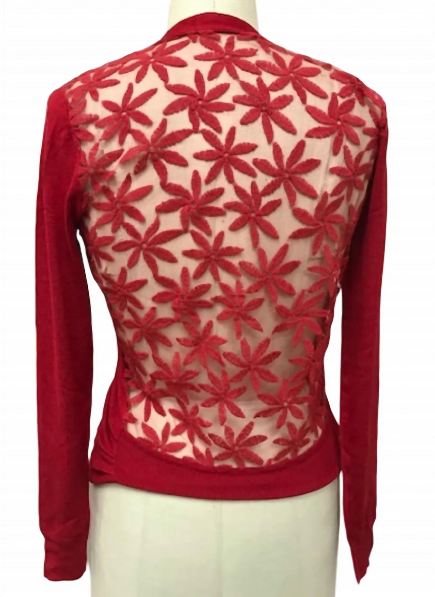 Papillon - Lace Back Long Sleeve Waterfall Cardigan