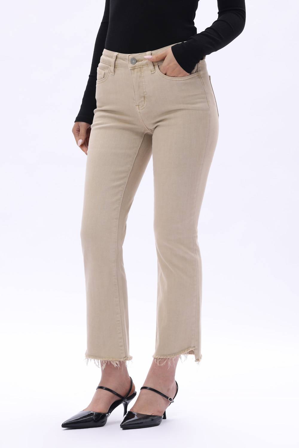 Bayeas - Mid Rise Bootcut Jeans