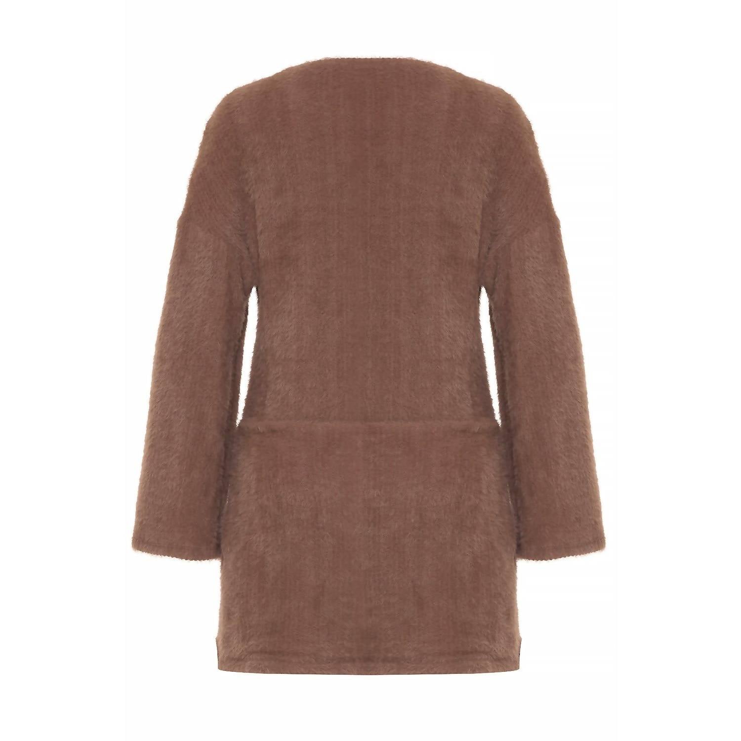 Theo The Label - Carme Plush Lace Sweatshirt Dress