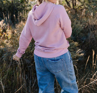 Michelle Mae Amelia Pullover Hoodie in pink - women's top - alternate view