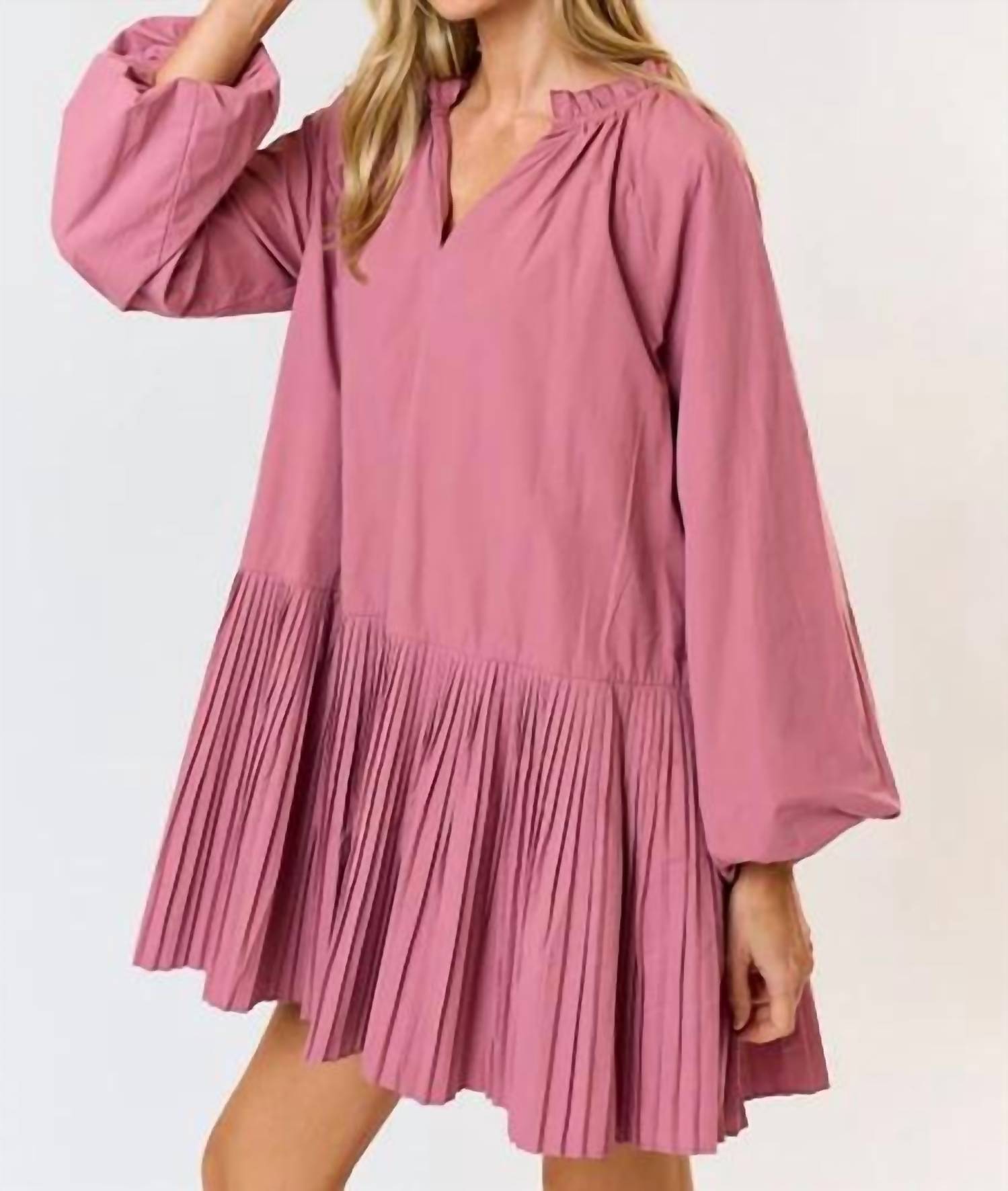 Lalavon - Make It Swift Pleated Mini Dress