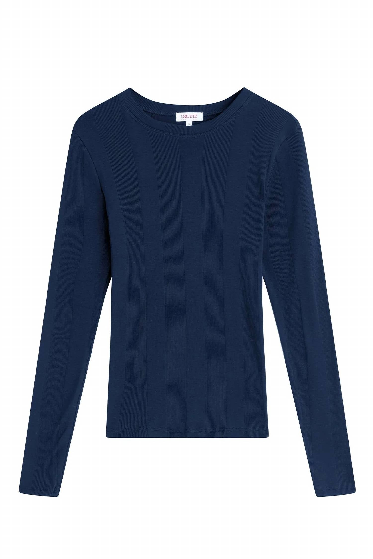Goldie - Long Sleeve Varied Rib Tee
