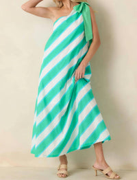 Entro - Bow One Shoulder Midi Dress