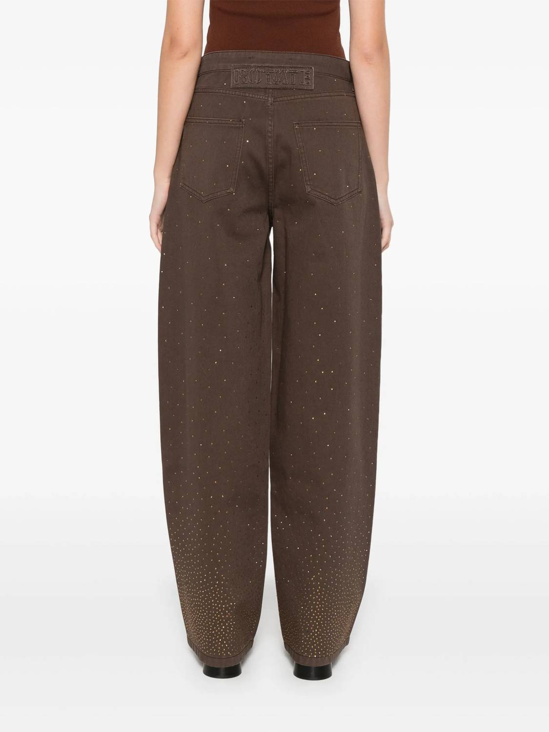 Rotate - Rhinestone Wide Leg Jeans
